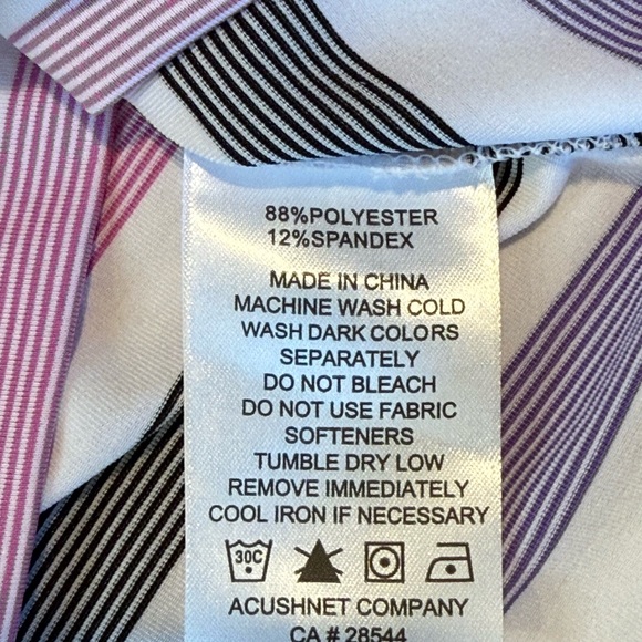 Footjoy - Men's Striped Polo Shirt - Size Medium - Picture 6 of 6